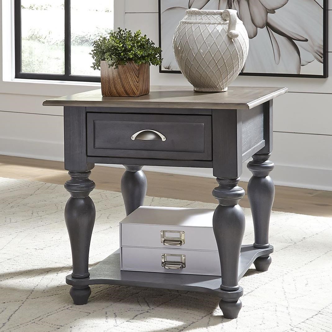 Liberty Furniture Ocean Isle 303GOT1020 Cottage Style Drawer End Table